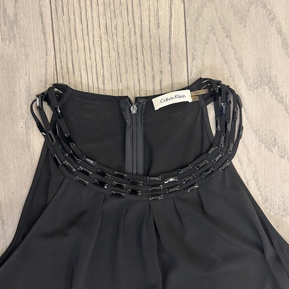 CALVIN KLEIN Black Dress with Beading Detail - Picture 6 of 6
